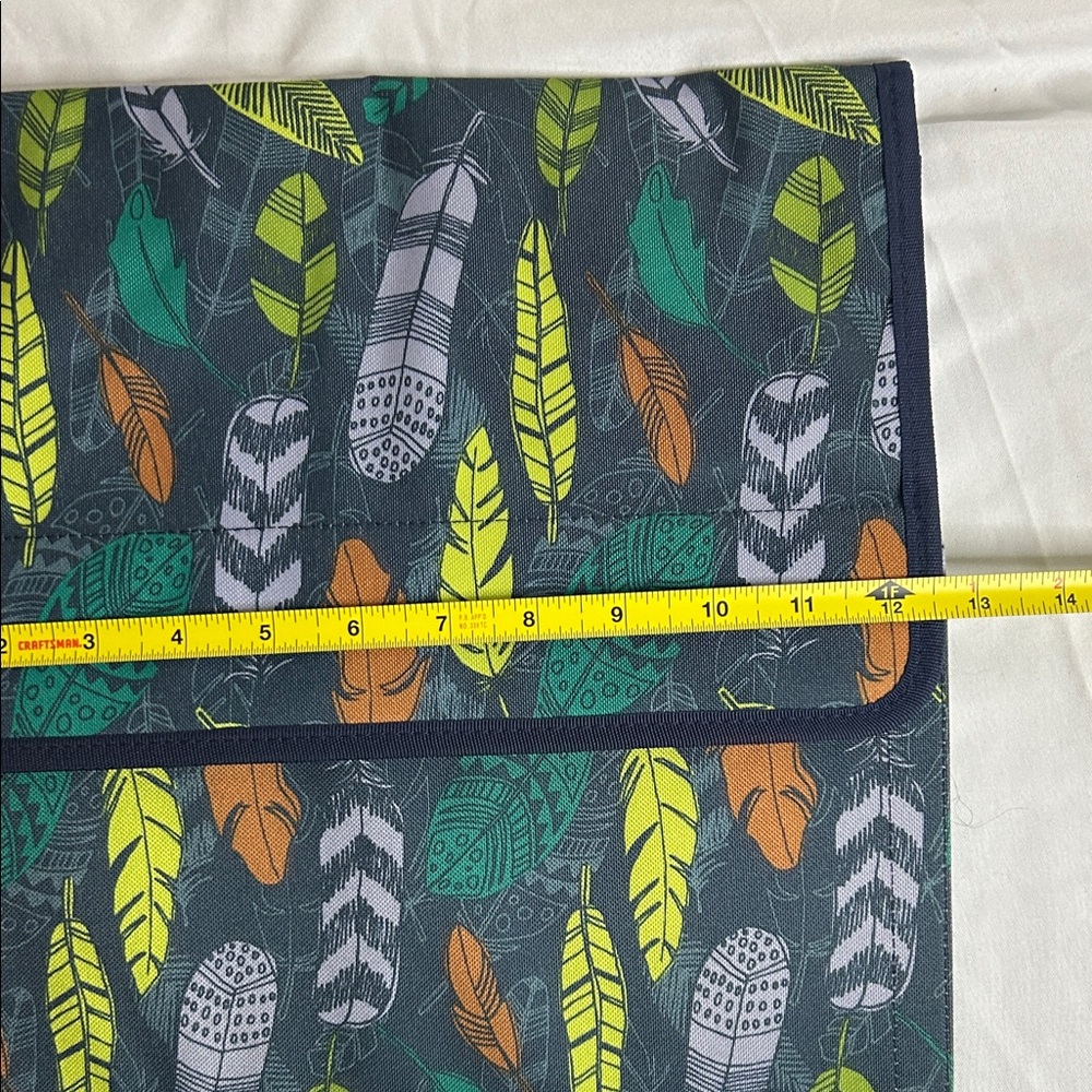 Thirty-One Feather Pattern Organizer in Green, Yellow, and Orange - Picture 8 of 9